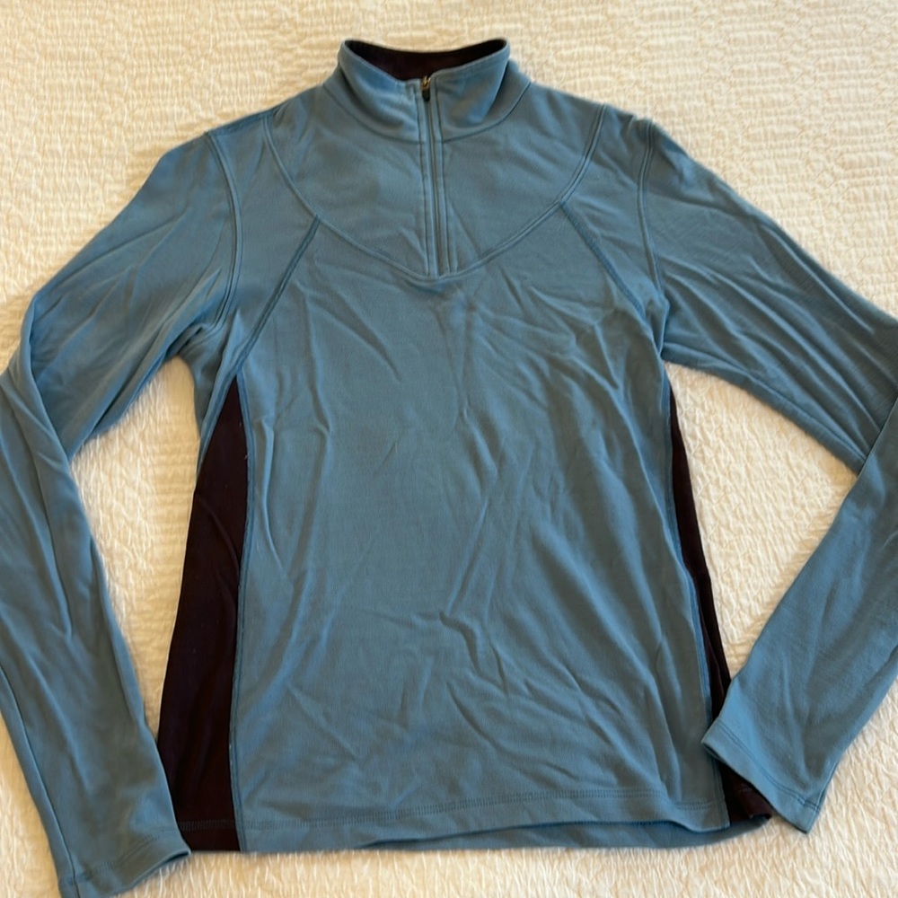 Ibex Merino Wool half zip top size medium